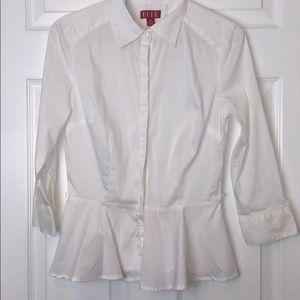 Elle peplum button up top